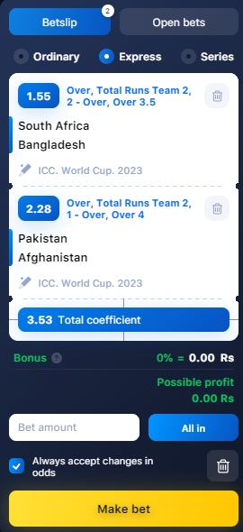 How to bet in 1Win Pakistan